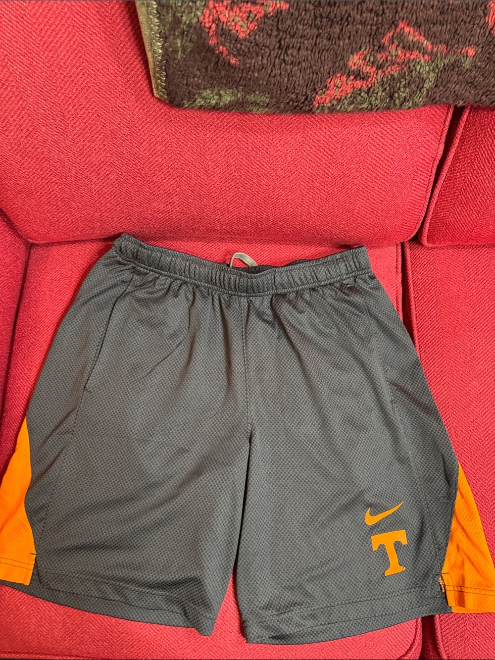 Nike Gray Tennessee Volunteers Athletic Shorts with Orange Accents
